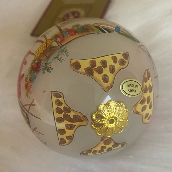 Dillards Trimmings TROPICAL Li Bien Painted Glass Ball Ornament - Picture 7 of 10